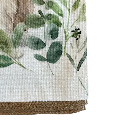 Spring Gatherings Floral Bunny Rabbit Table Runner 14x72 Spring Easter White New - Picture 7 of 9